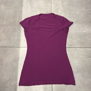 Lululemon long fitted deep V T-shirt